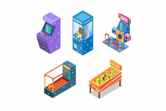 Arcade Machine Game Center Symbol Set: A Visual Tool for Design and Communication