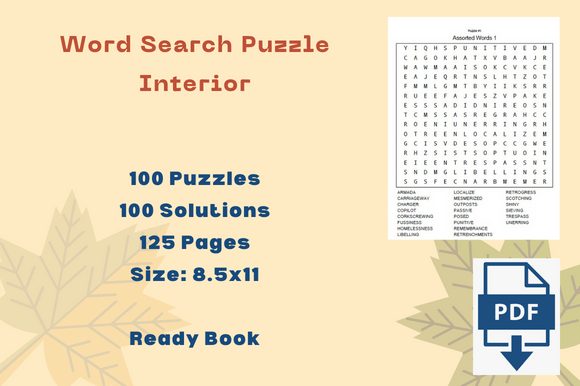Assorted Word Search Game for Interior Lovers