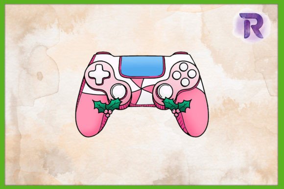 Candy Cane Game Controller Christmas PNG: A Festive Digital Design for Creative Projects