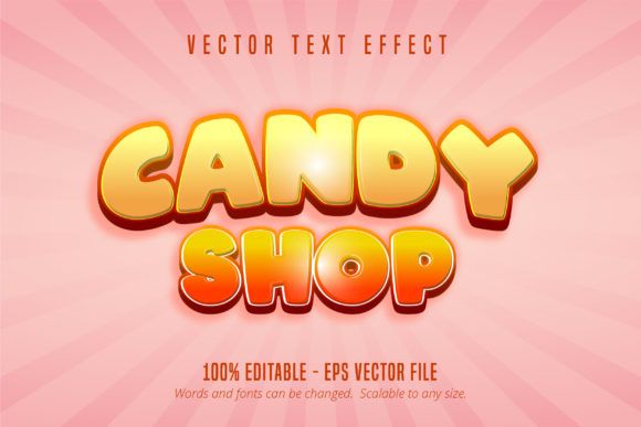 Candy Shop & Game Style Text Effects for Adobe Illustrator