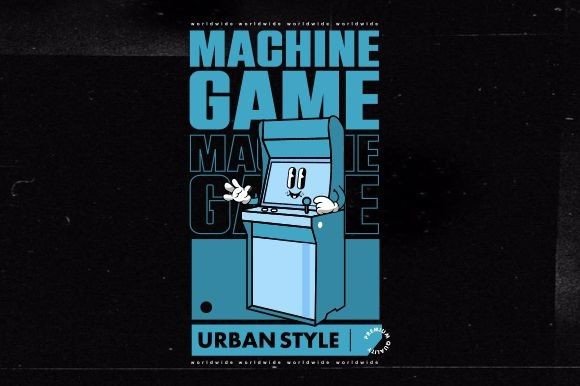 Cartoon Character of Machine Game: A Playful Typeface for Creative Projects