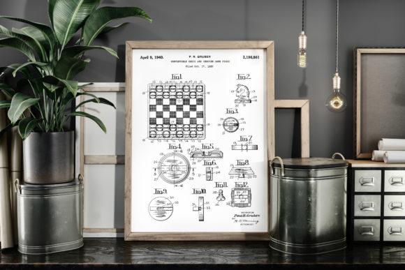 Chess and Checker Game Piece Patent Art: A Unique Design Resource