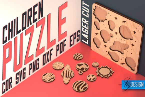 Children Puzzle Laser Cut SVG Game: Creative Design Asset for Modern Projects