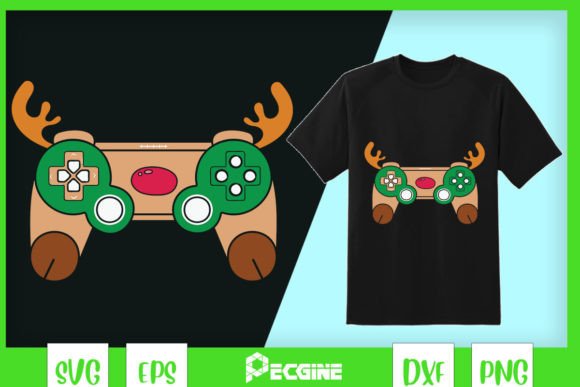 Christmas Game Controller Reindeer SVG Design Bundle