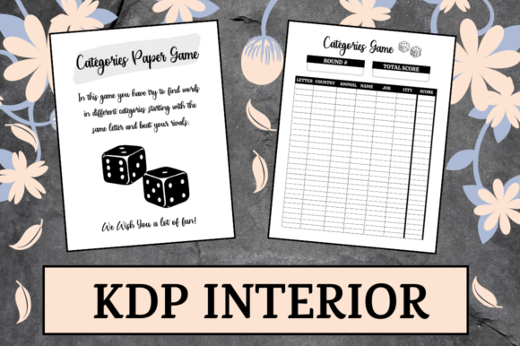 Creative Opportunities with Categories Paper Game KDP Interior