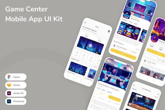Game Center Mobile App UI Kit: A Modern Design Solution for Versatile Development