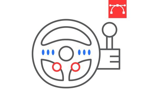 Game Steering Wheel Color Line Icon: A Practical Design Resource for Gamers and Creators