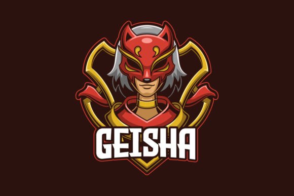 Geisha E-sports Game Mascot Logo: A Versatile Branding Tool for Gamers and Creators