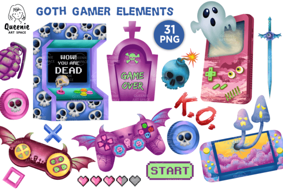 Goth Gamer Elements: Game Controller Designs for Creative Projects