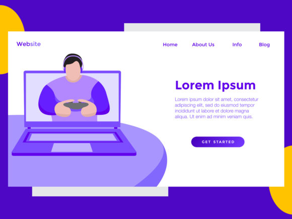 Optimizing Conversions with the Landing Page Game Laptop Boy Purple