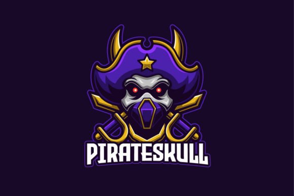 Pirate Skull E-sport Game Logo Template: A Versatile Design for Gamers and Creators
