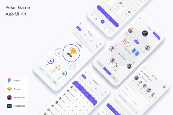 Poker Game App UI Kit for Modern Design Needs
